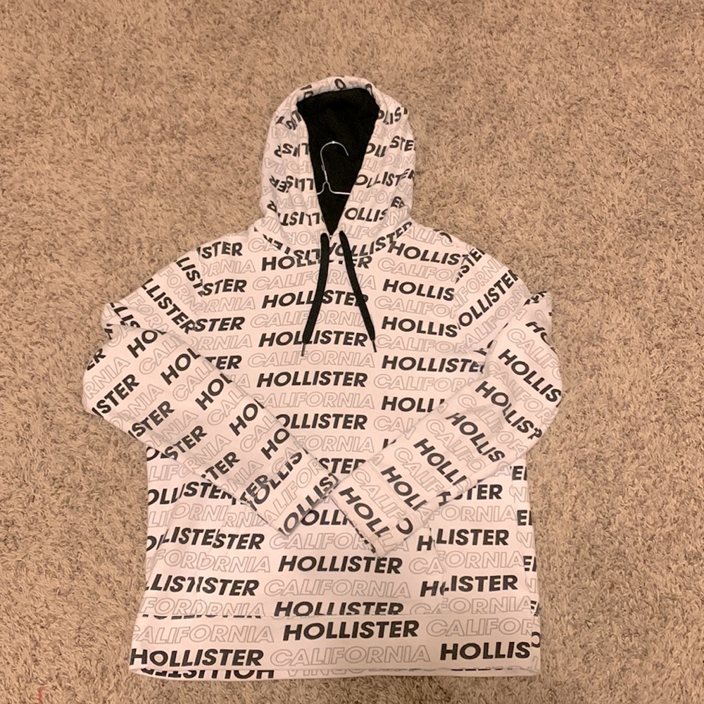 Hollister print logo hoodie